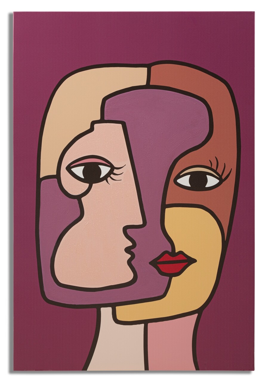 Tablou, Mauro Ferretti, Face - A, 60 x 3 x 90 cm, lemn de pin/panza, multicolor - imagine 7